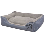 Vetonek Dog Bed with Padded Cushion Size XXL Gray