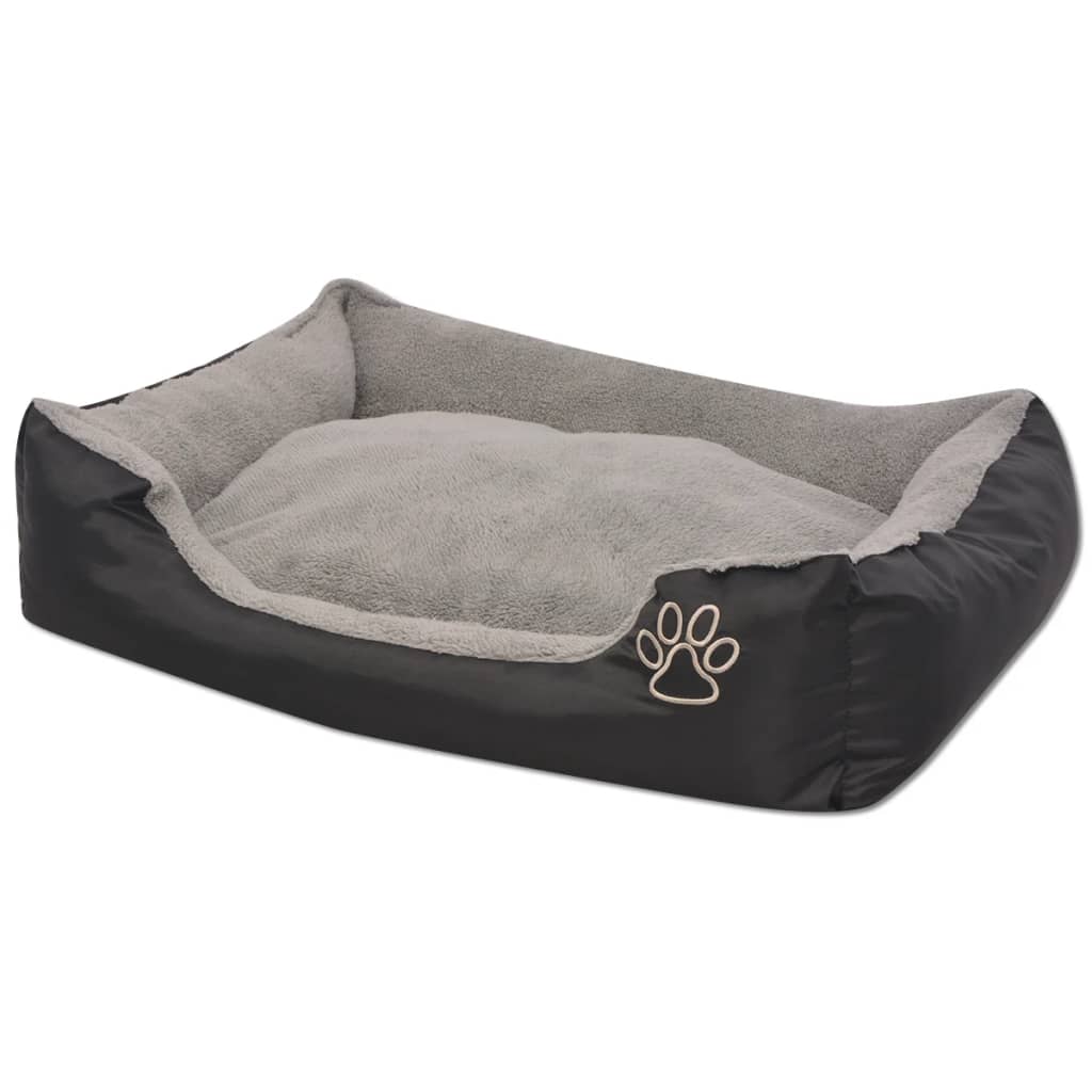 Vetonek Dog Bed with Padded Cushion Size XXL Black