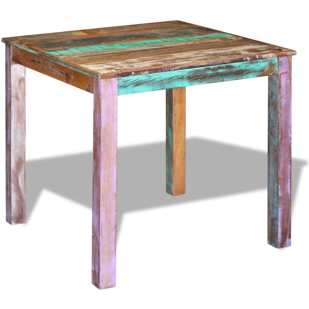 Mesa de jantar de madeira reciclada 80x82x76 cm