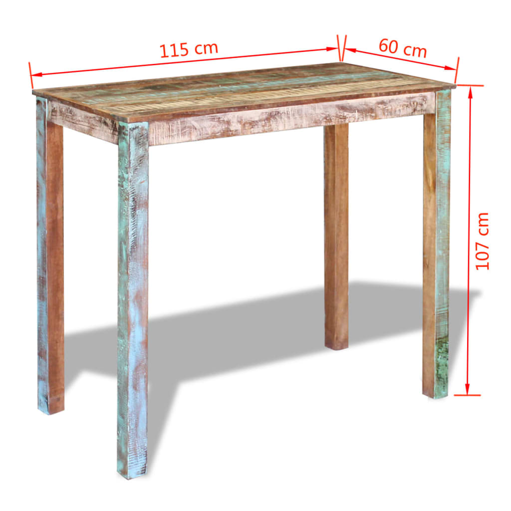 Barra in legno massiccio riciclato 115x60x107 cm