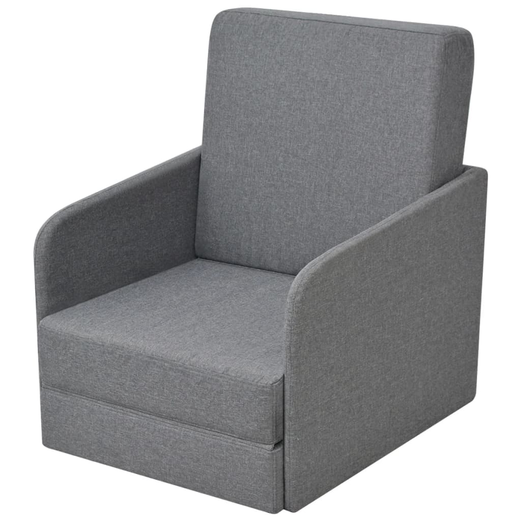 Vetonek Sillón convertible tela gris claro