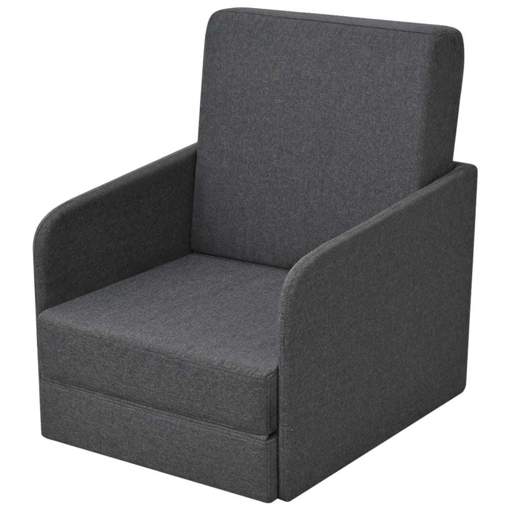 Vetonek Sillón convertible tela gris oscuro