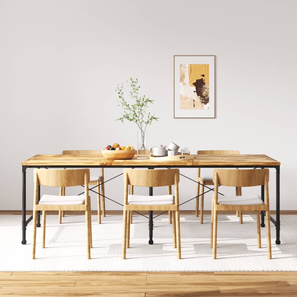 Vetonek Mesa de comedor de madera maciza de mango 240 cm     