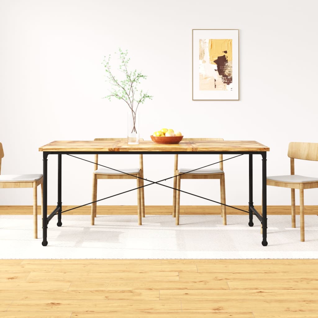 Vetonek Mesa de comedor de madera maciza de mango 180 cm