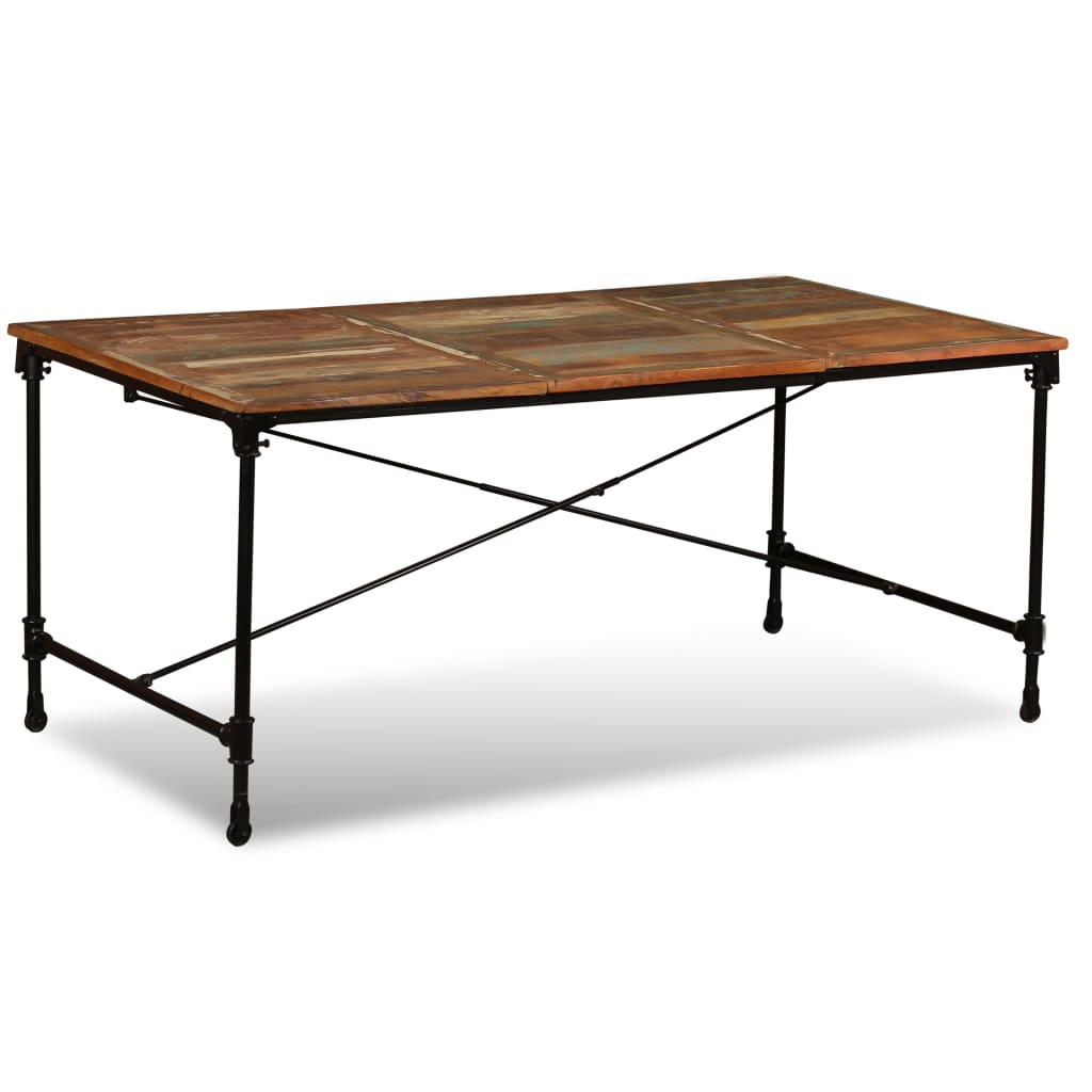 Mesa de comedor de madera maciza reciclada 180 cm