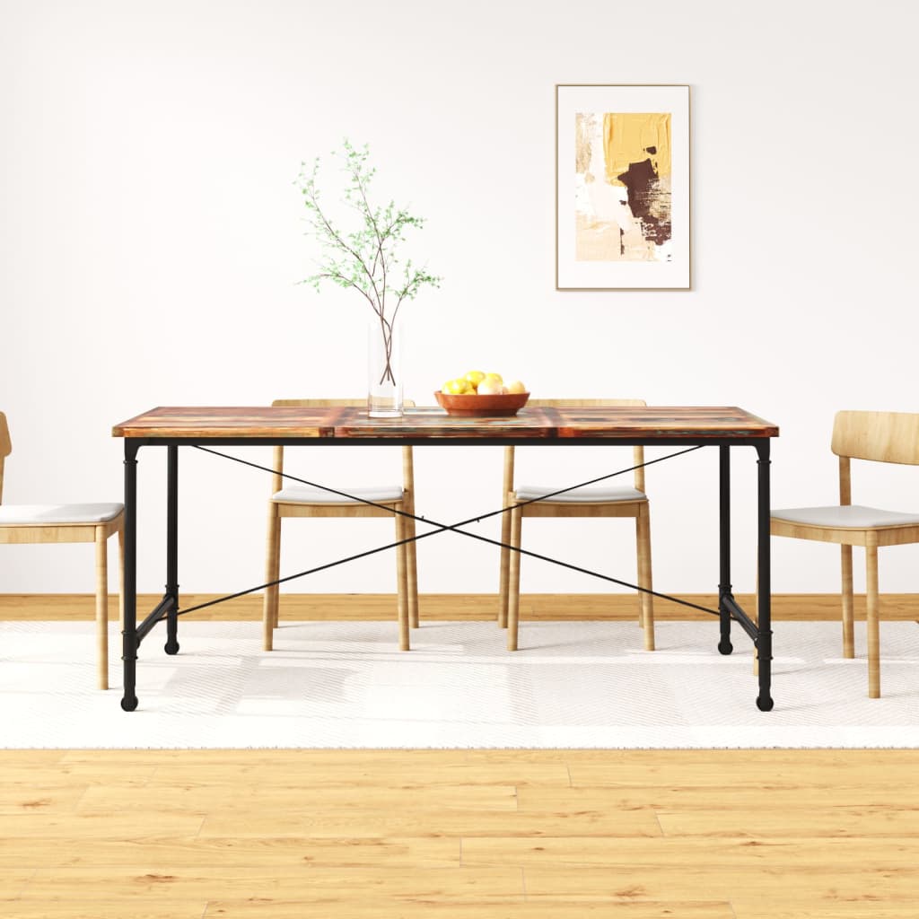 Vetonek Mesa de comedor de madera maciza reciclada 180 cm               