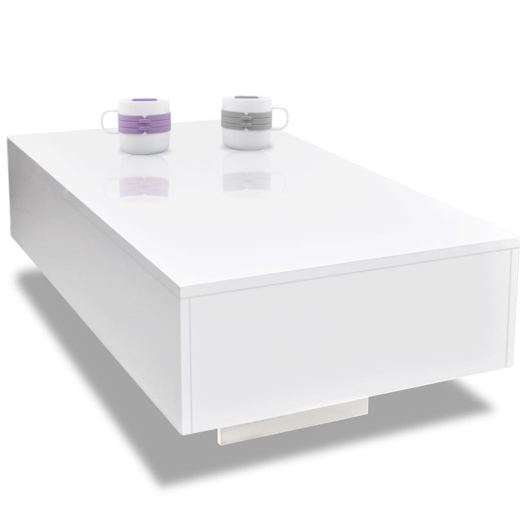 Mesa de centro blanco brillante vidaXL