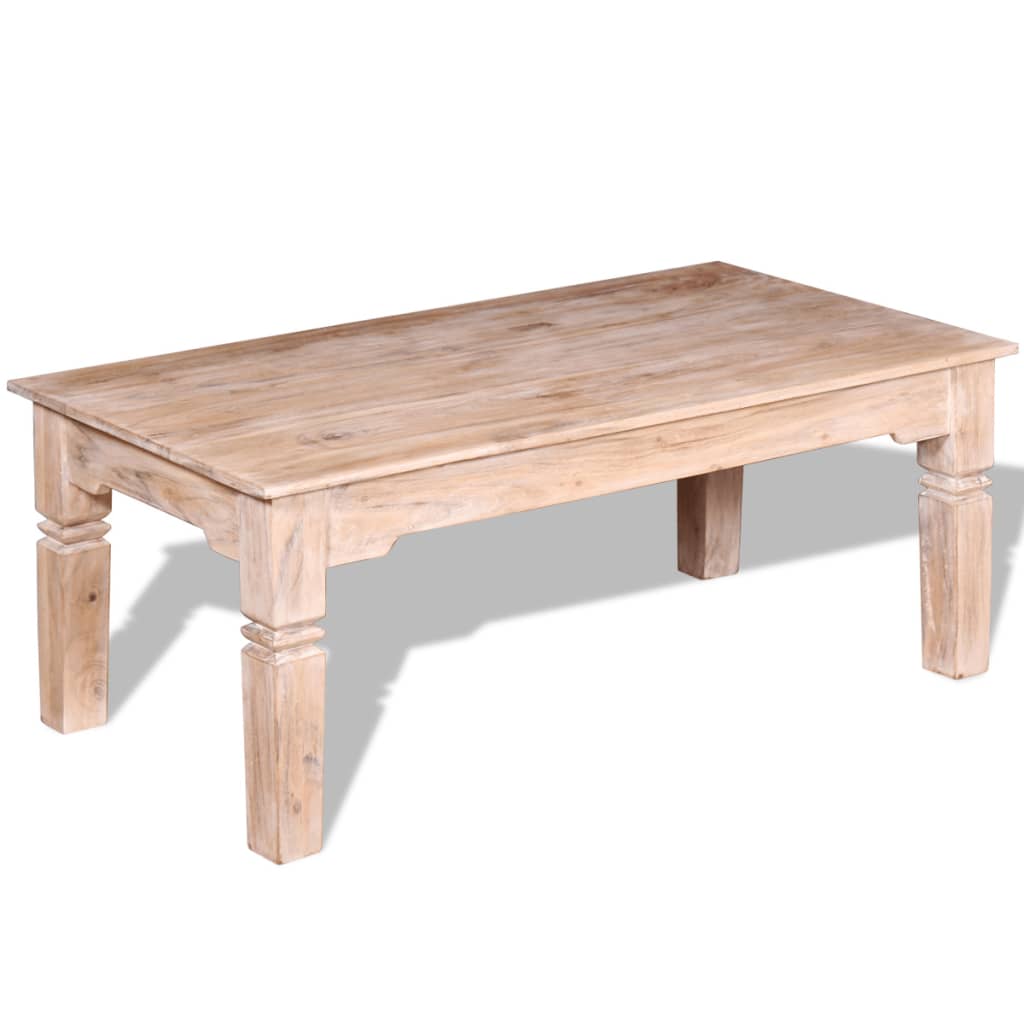 Vetonek Mesa de centro de madera de acacia 110x60x45 cm