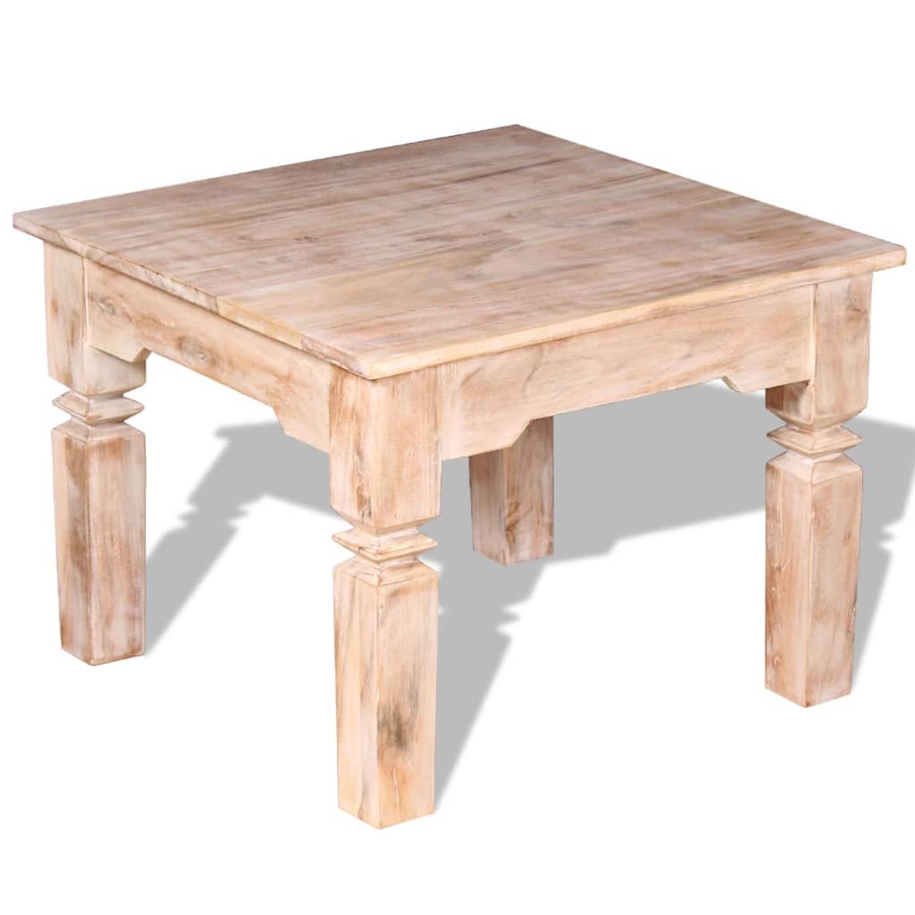 Vetonek Mesa de centro de madera de acacia 60x60x45 cm