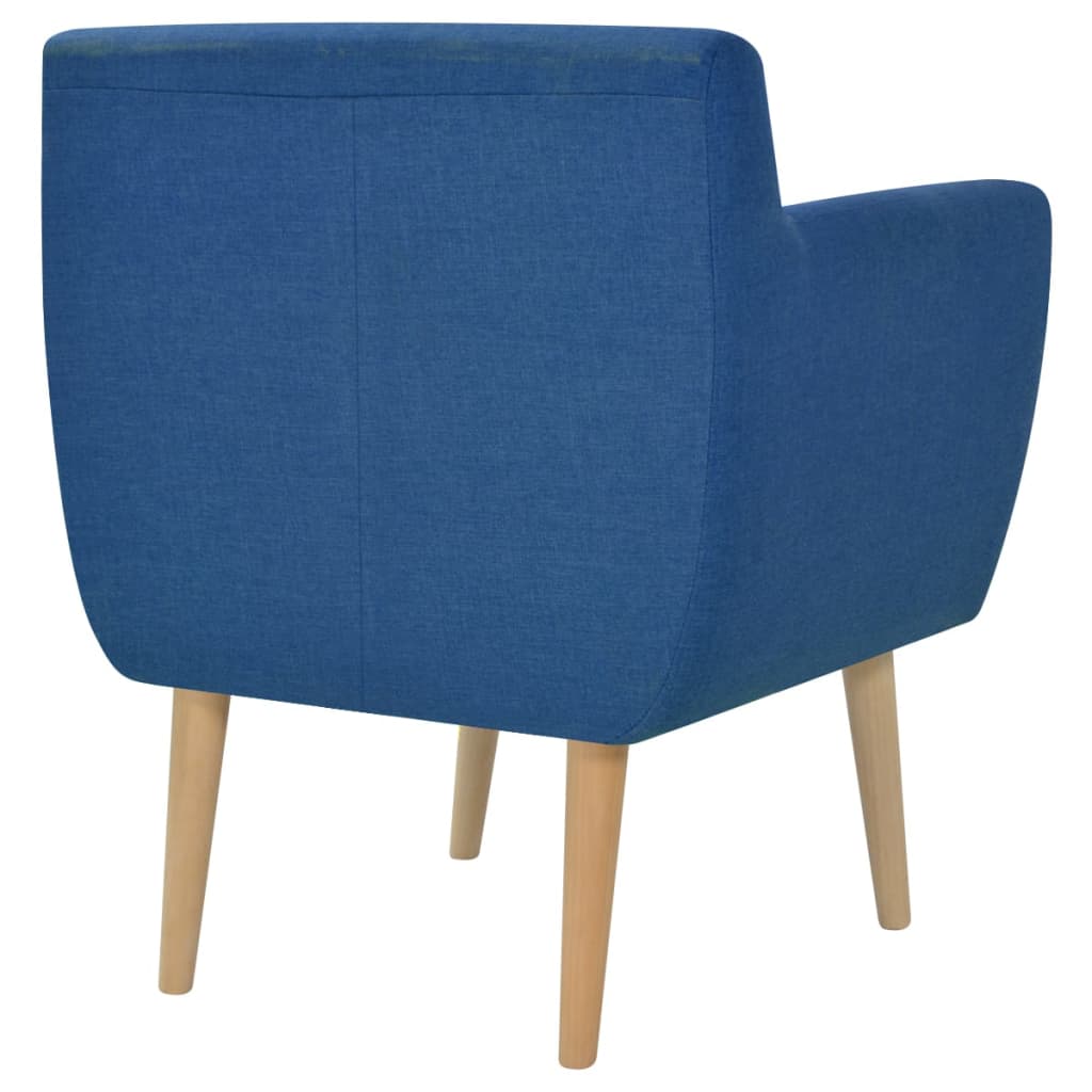 Blue fabric armchair