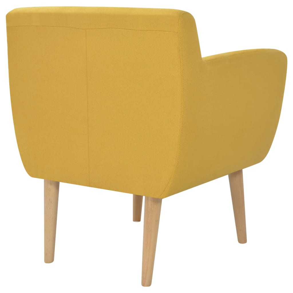 Sillón de tela amarillo vidaXL