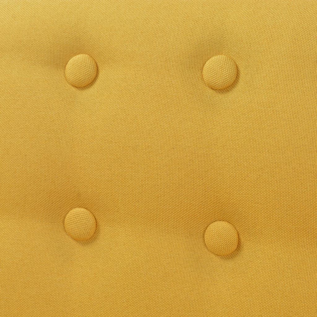 Sillón de tela amarillo vidaXL