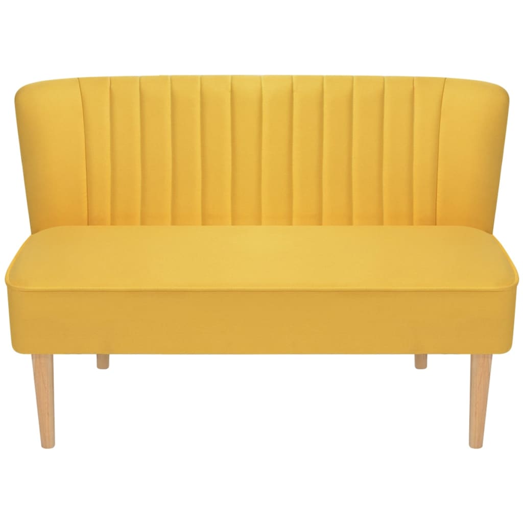 Sofá de tela amarillo 117x55,5x77 cm - Vetonek