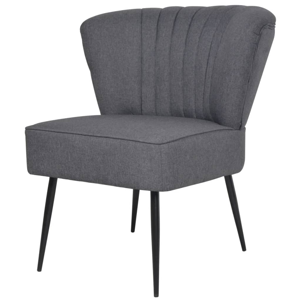 Vetonek Sillón de cóctel tela gris oscuro