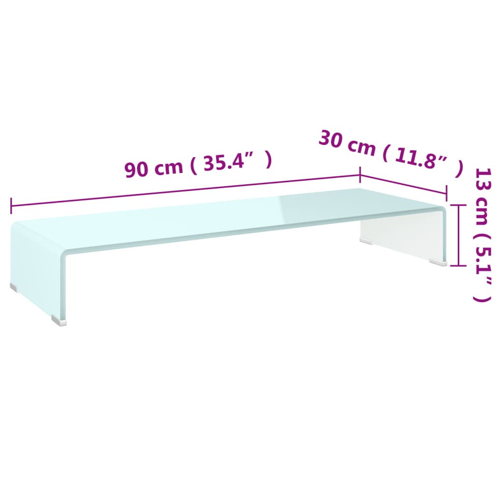 90x30x13 cm Crystal TV/elevação