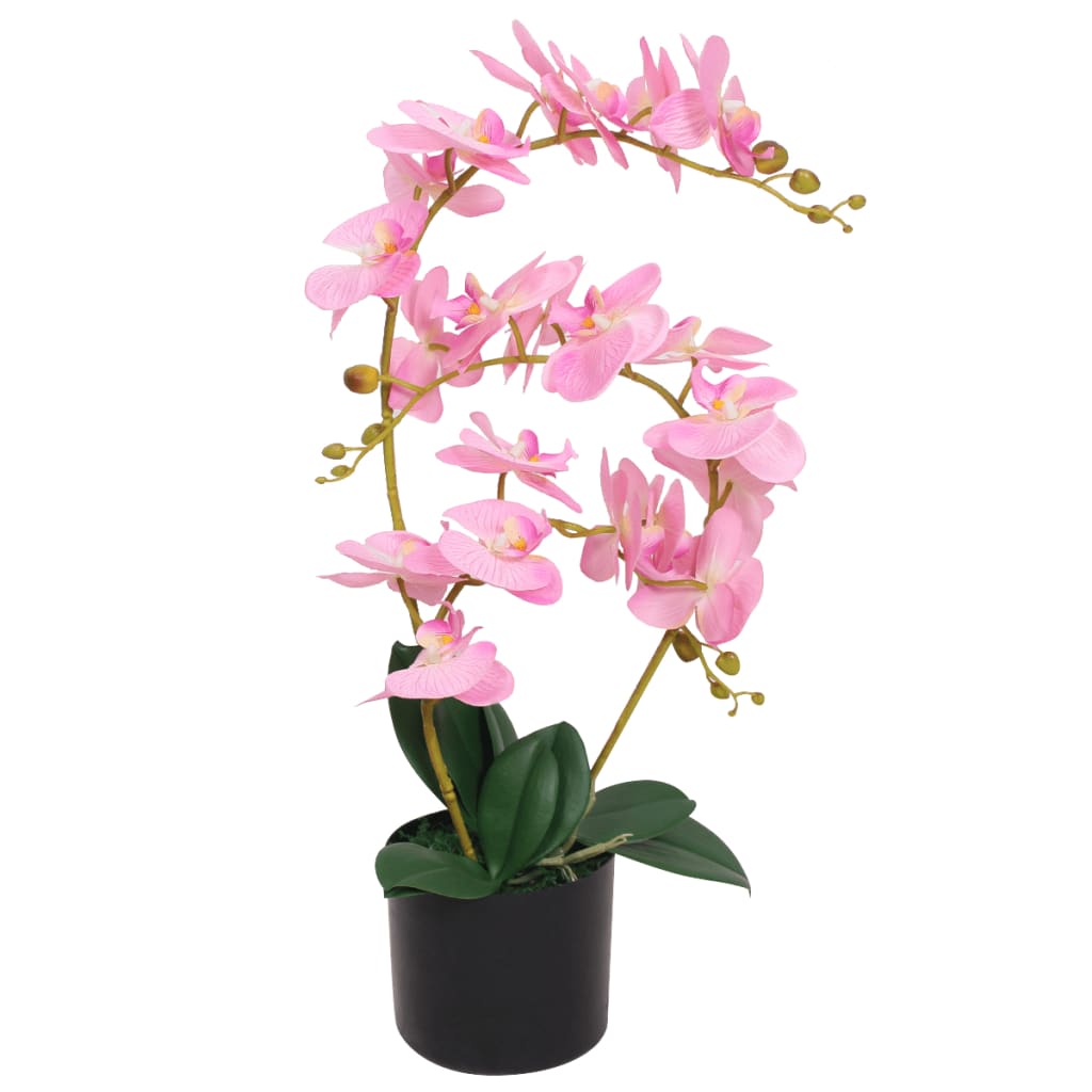 Vetonek Planta artificial orquídea con macetero 65 cm rosa