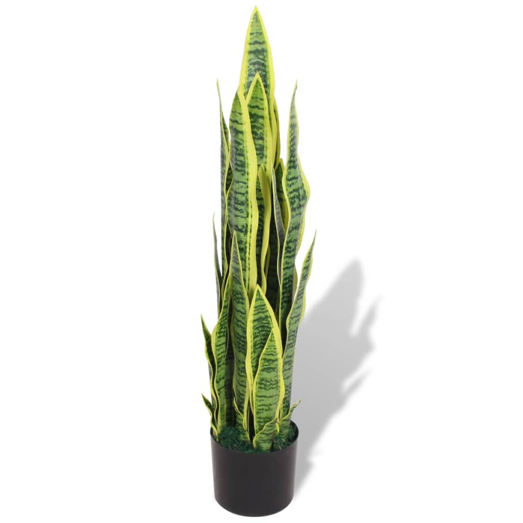 Vetonek Planta sansevieria artificial con macetero 90 cm verde