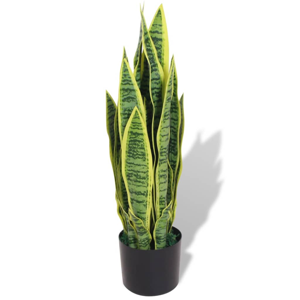 Vetonek Planta sansevieria artificial con macetero 65 cm verde