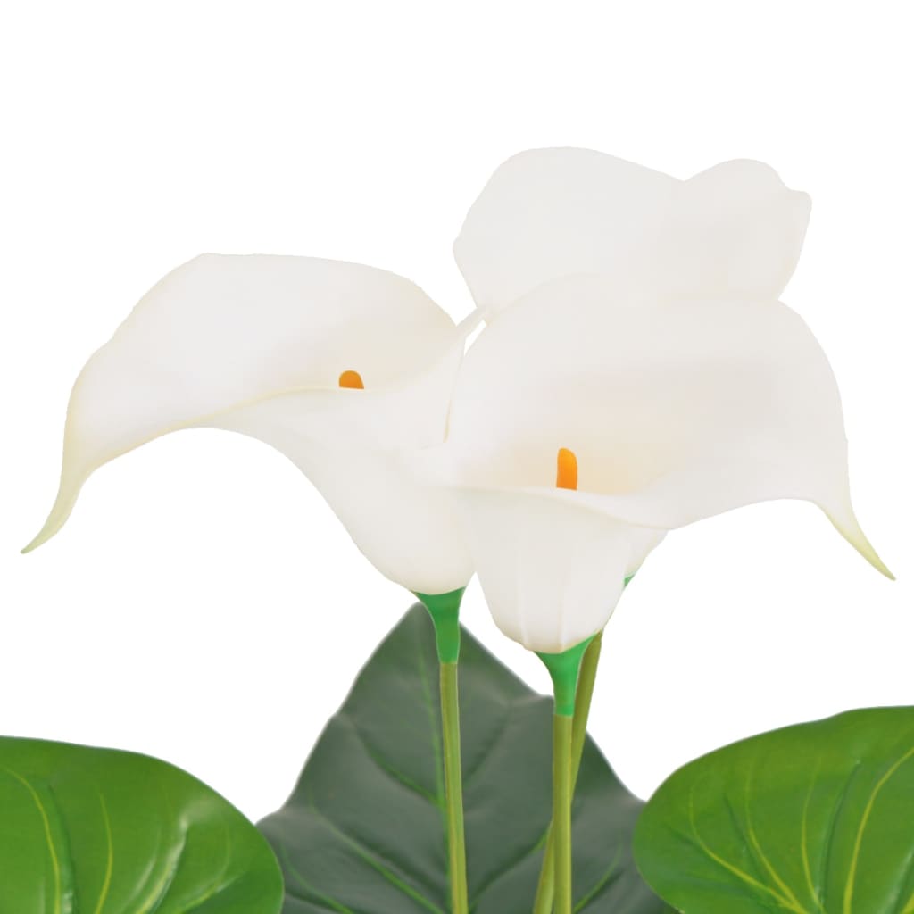 Plant artificiel de Cala Lilly avec du macétéro 45 cm blanc