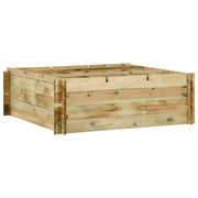 Jardinière à légumes en bois de pin imprégné 120x120x40 cm v7975 Vetonek