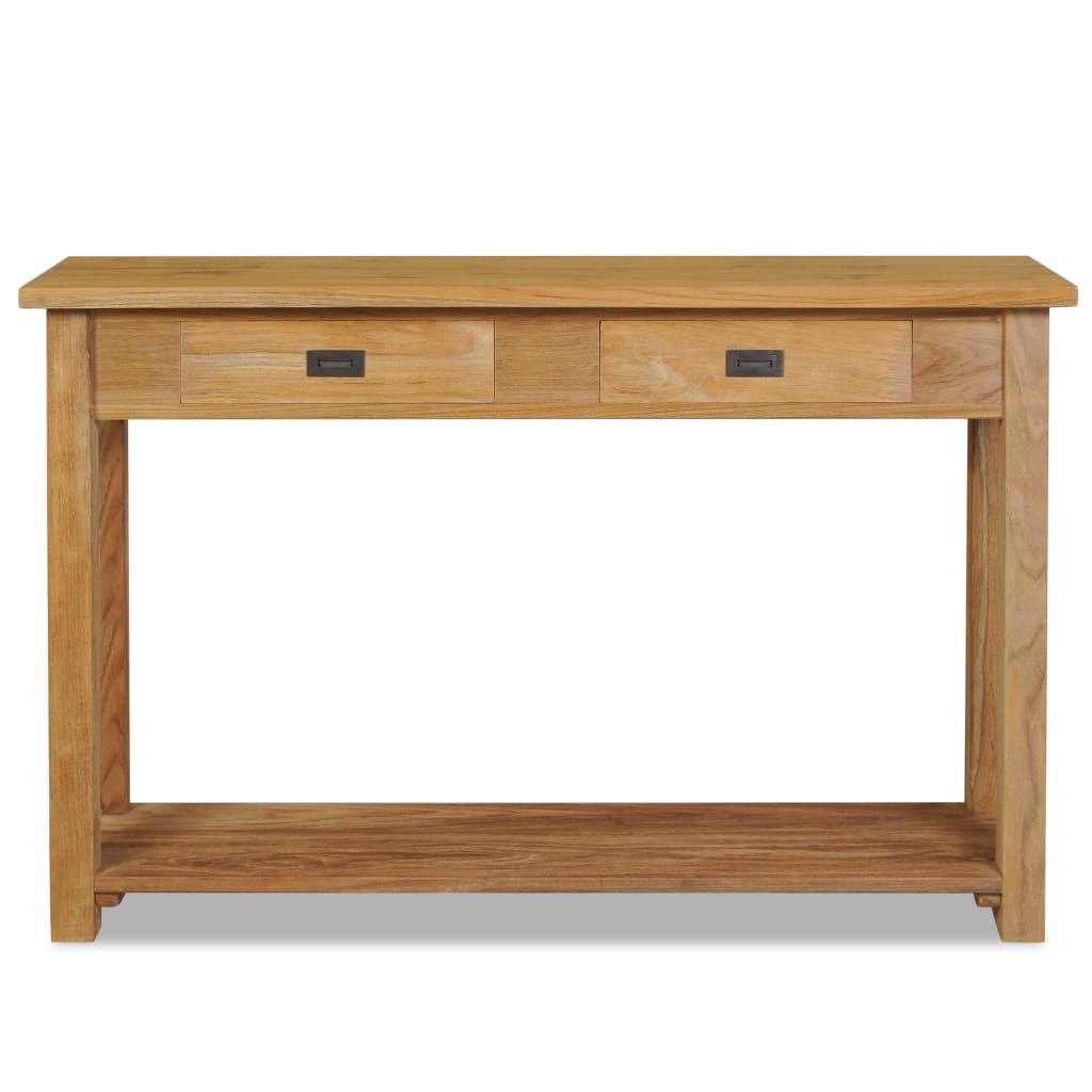 Mesa consola de madera de teca maciza 120x30x80 cm - Vetonek