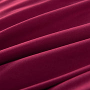 Parure housse de couette Vetonek bordeaux 155x220/80x80 cm