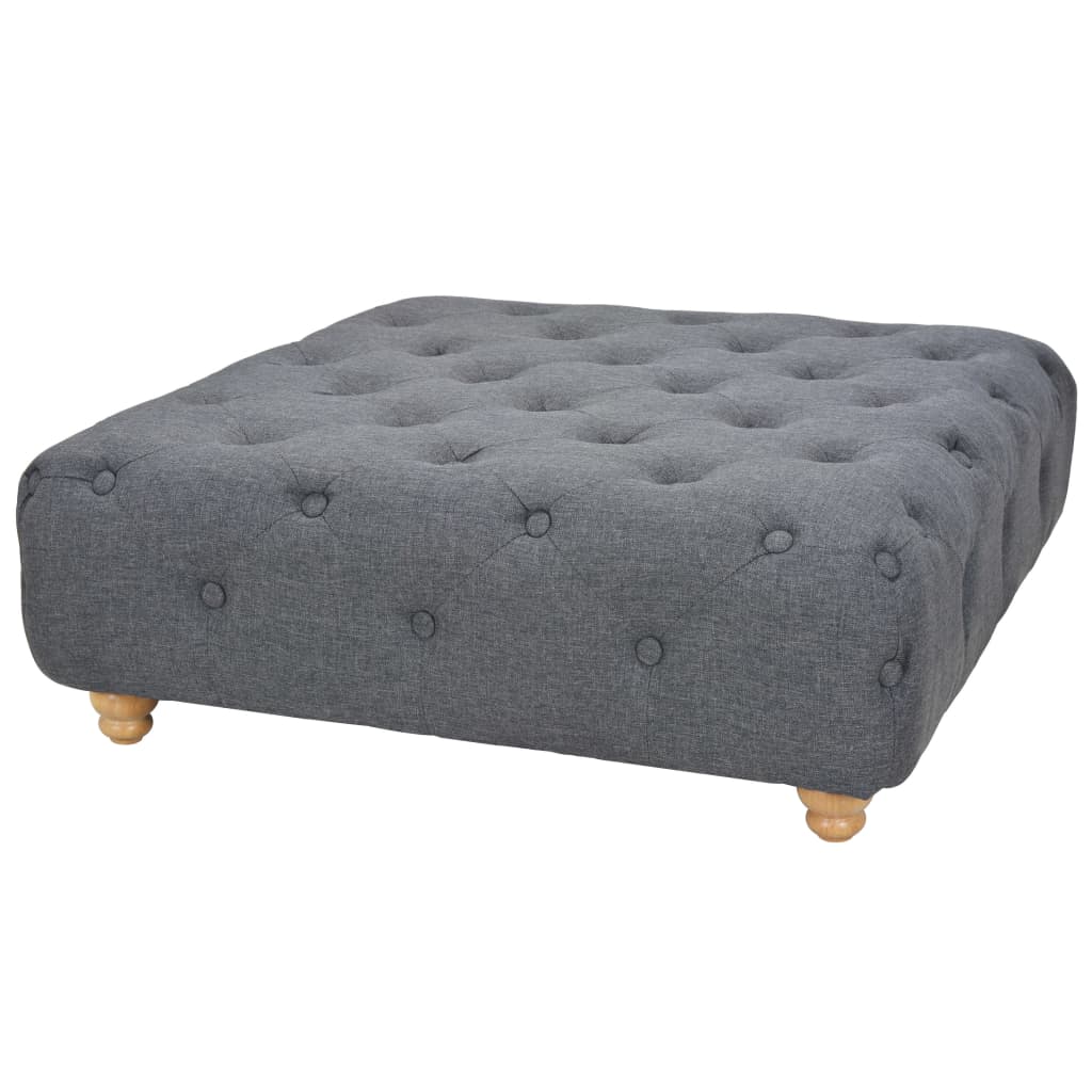 Vetonek Puf de tela 80x80x30 cm gris oscuro