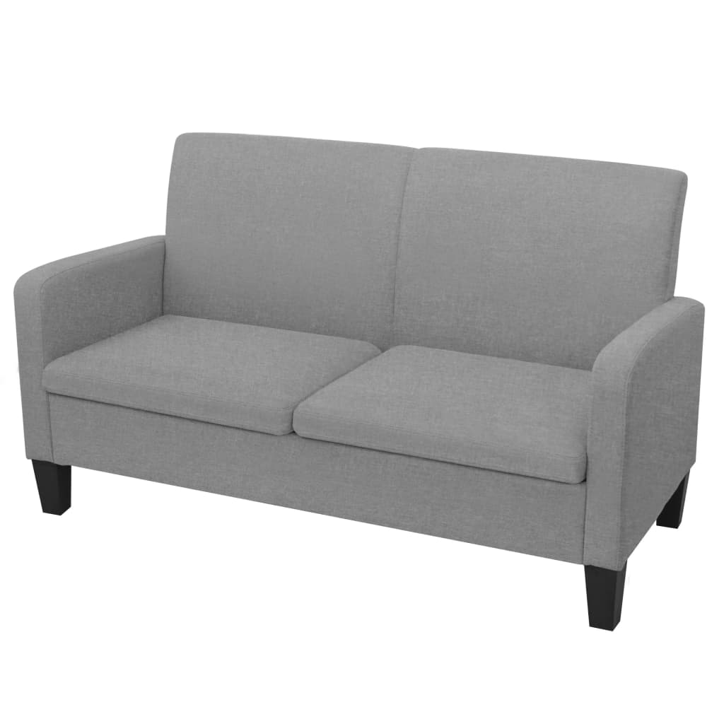 Vetonek Sofá de 2 plazas 135x65x76 cm gris claro