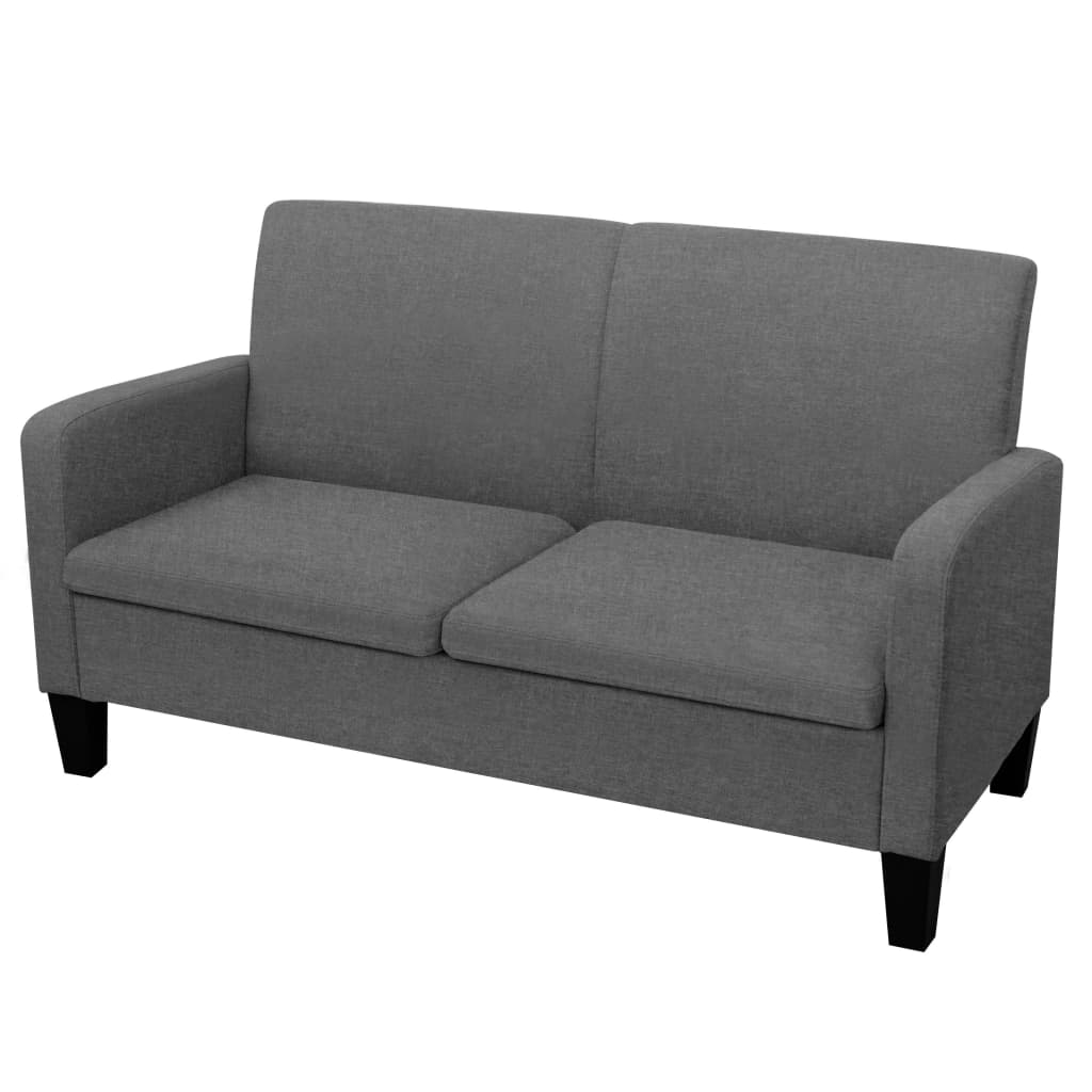 Vetonek Sofá de 2 plazas 135x65x76 cm gris oscuro