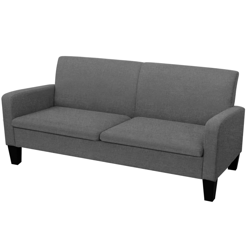 Vetonek Sofá de 3 plazas 180x65x76 cm gris oscuro