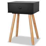 Tables de nuit 2 pcs. bois de pin massif 40x30x61 cm noir v5123 - Vetonek
