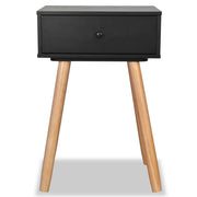 Tables de nuit 2 pcs. bois de pin massif 40x30x61 cm noir v5123 - Vetonek