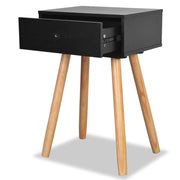 Tables de nuit 2 pcs. bois de pin massif 40x30x61 cm noir v5123 - Vetonek