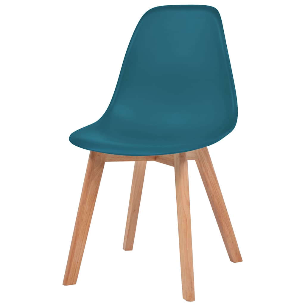 Dining chairs 2 turquoise plastic units