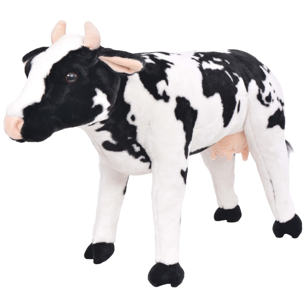 Vetonek Vaca de peluche de pie negra y blanca XXL    