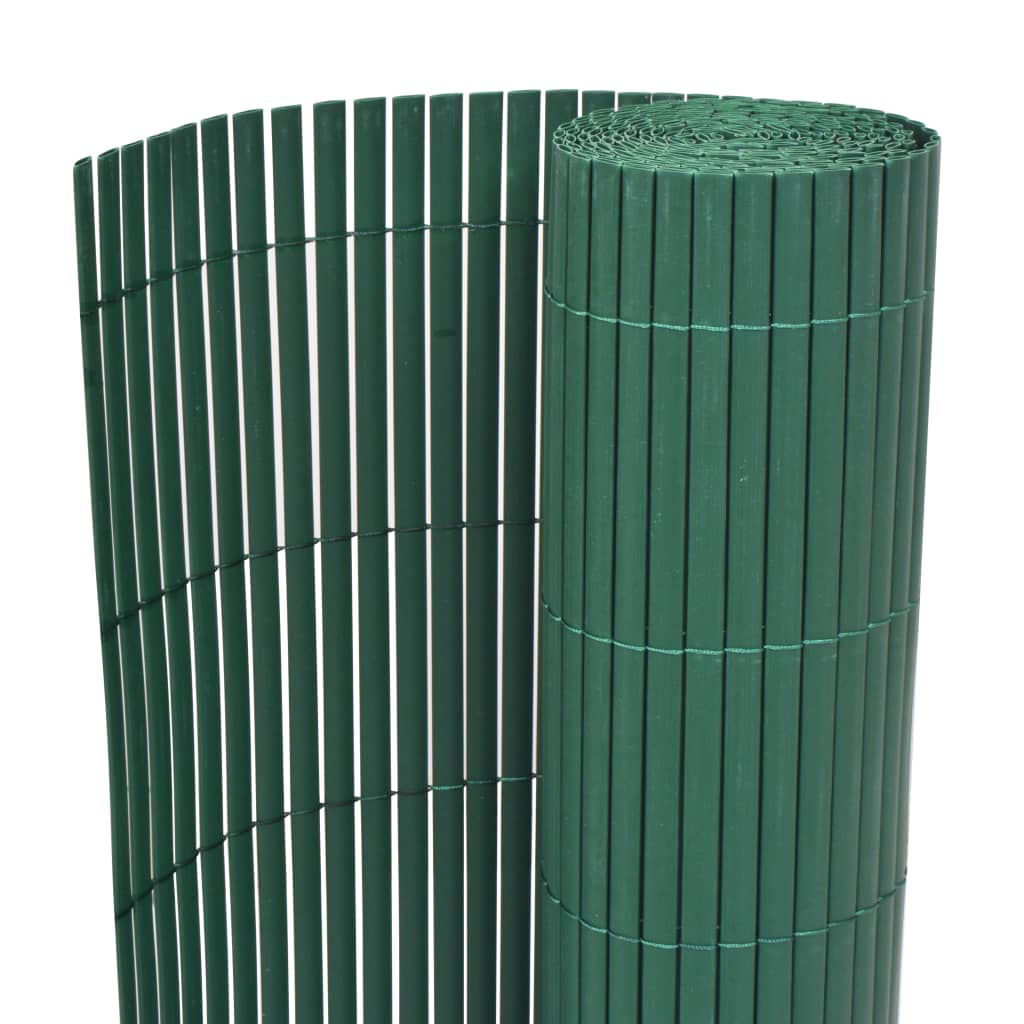 Vetonek Valla de jardín de doble cara PVC verde 90x500 cm