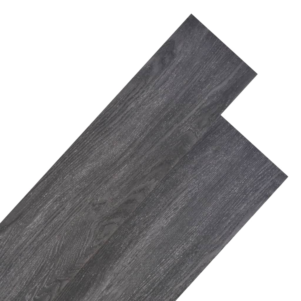 Vetonek Lamas de suelo no autoadhesivas PVC negro y blanco 5,26 m² 2 mm