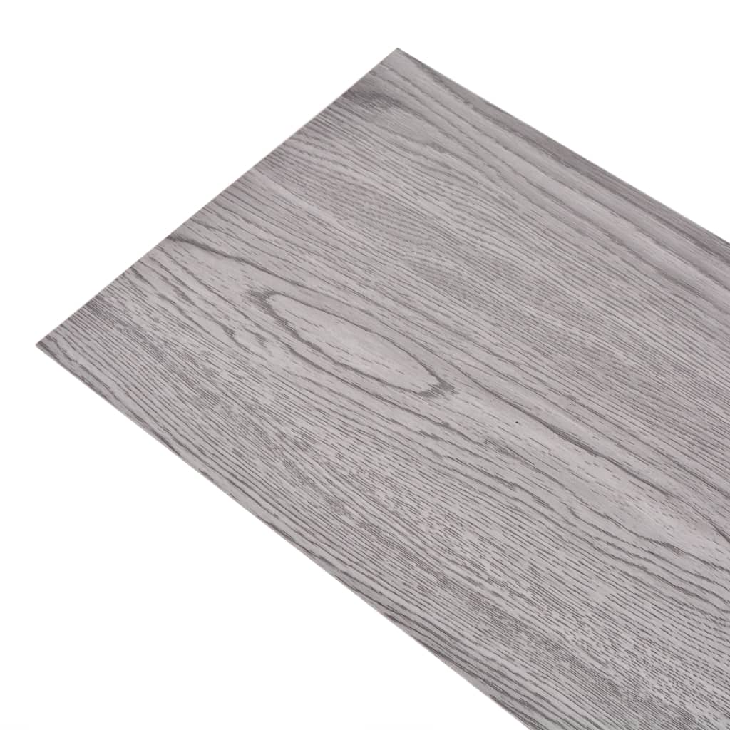 Lamas para suelo no autoadhesivas PVC gris oscuro 5,26 m² 2 mm vidaXL