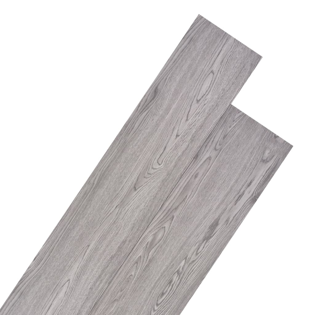 Vetonek Lamas para suelo no autoadhesivas PVC gris oscuro 5,26 m² 2 mm