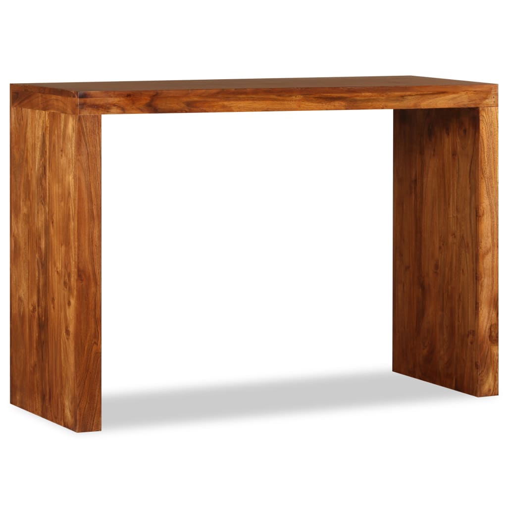 Vetonek Mesa consola Madera sólida con acabado miel 110x40x76 cm