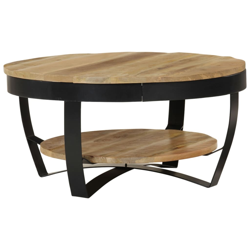 Mesa de centro de madera de mango rugosa 65x32 cm vidaXL