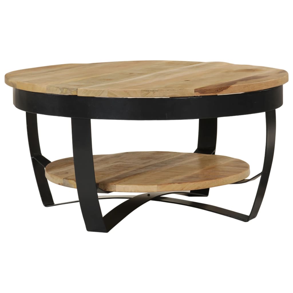 Mesa de centro de madera de mango rugosa 65x32 cm vidaXL