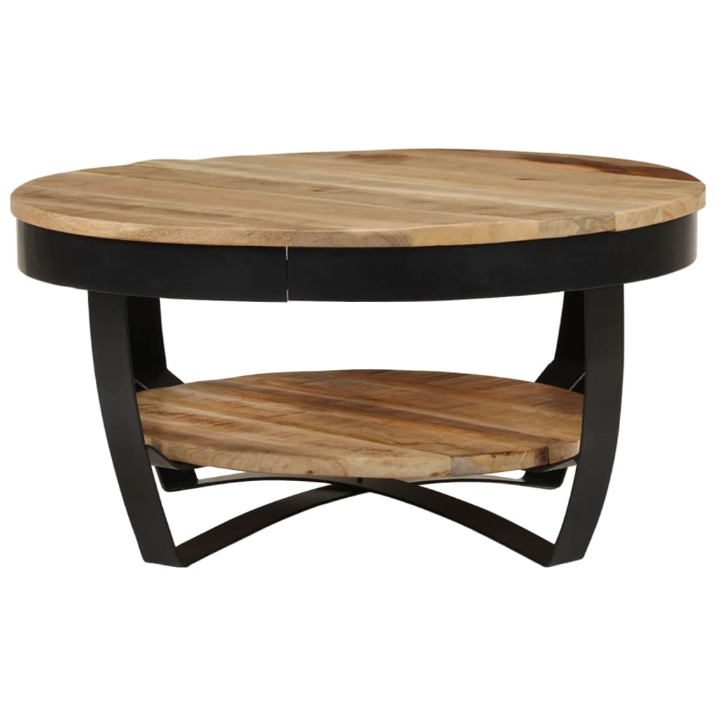 Mesa de centro de madera de mango rugosa 65x32 cm vidaXL