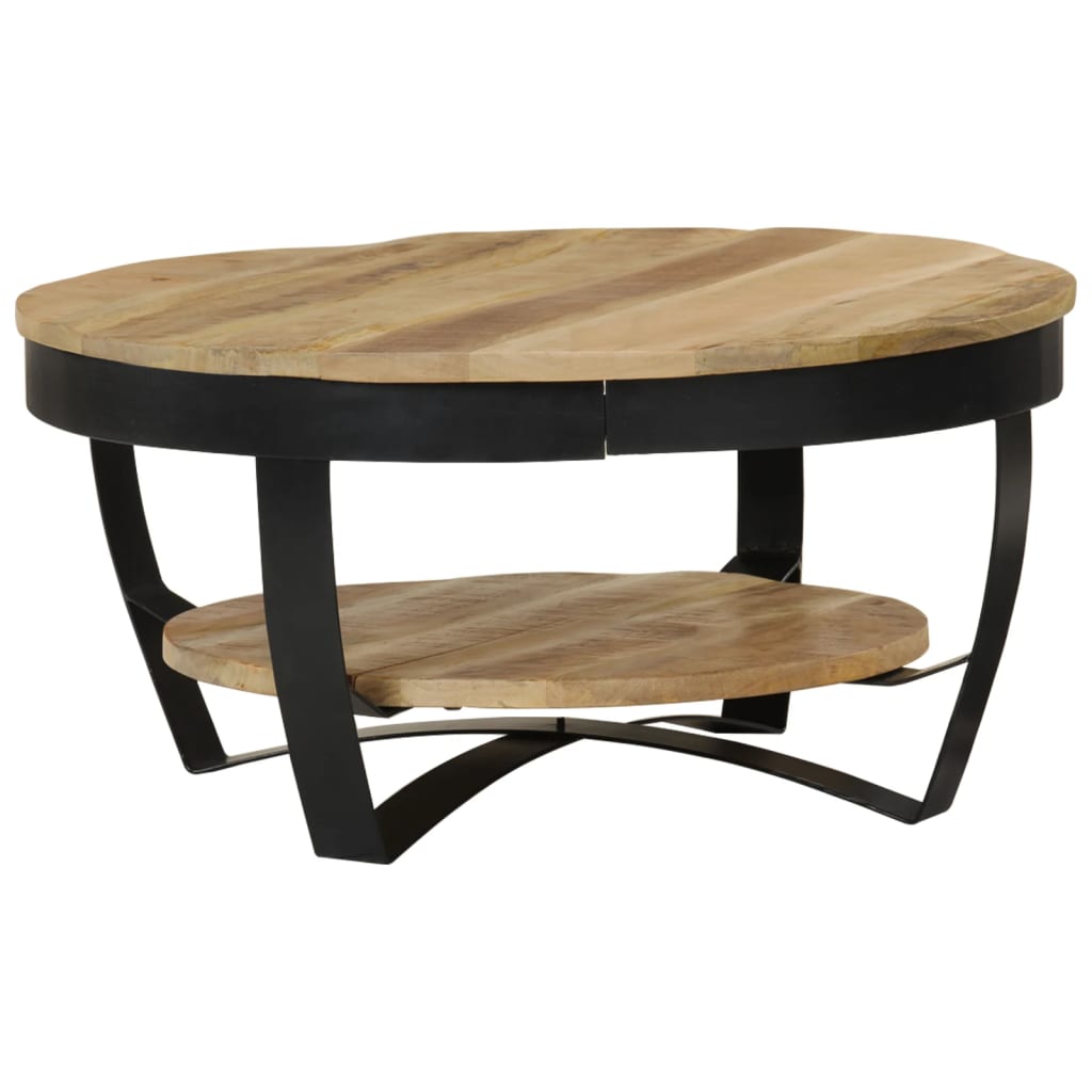 Mesa de centro de madera de mango rugosa 65x32 cm vidaXL