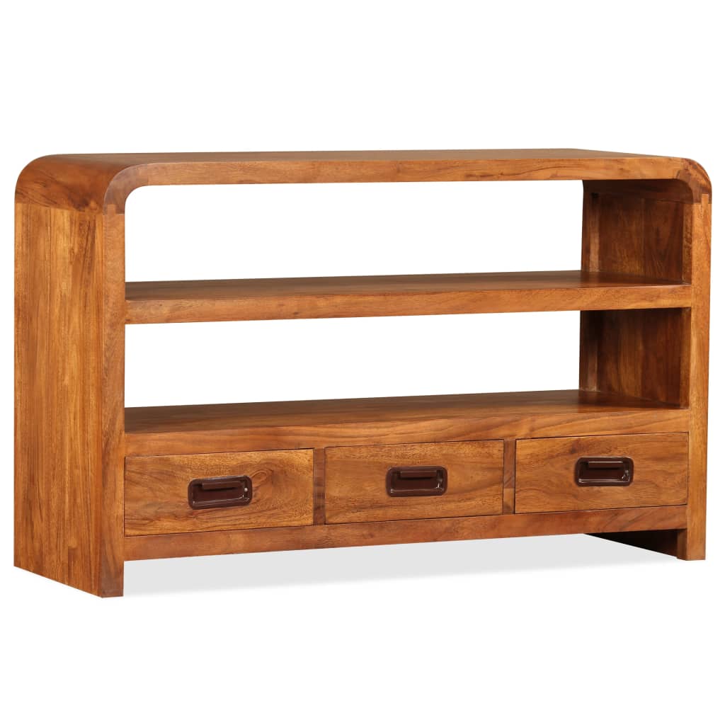 Vetonek Mueble de TV madera maciza acacia 90x30x55 cm