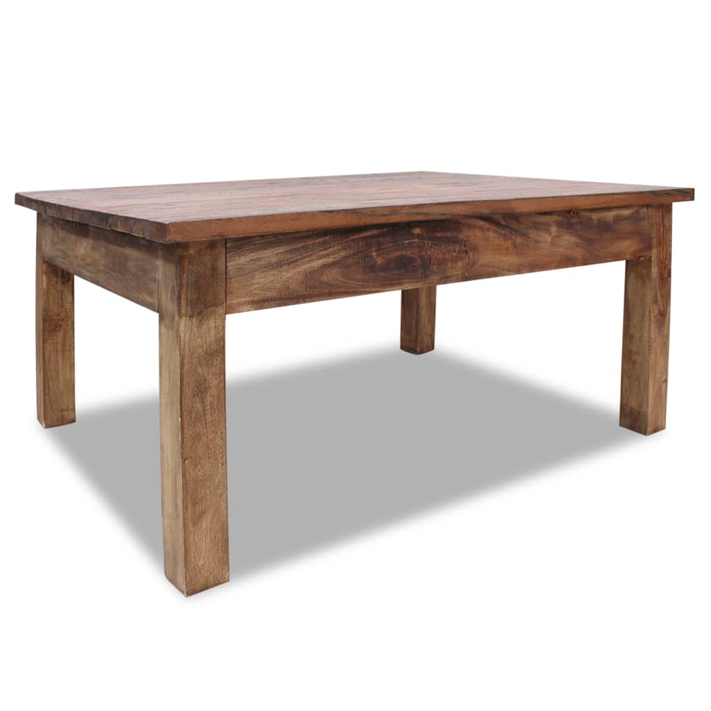 Vetonek Mesa de centro madera maciza de caoba 98x73x45 cm