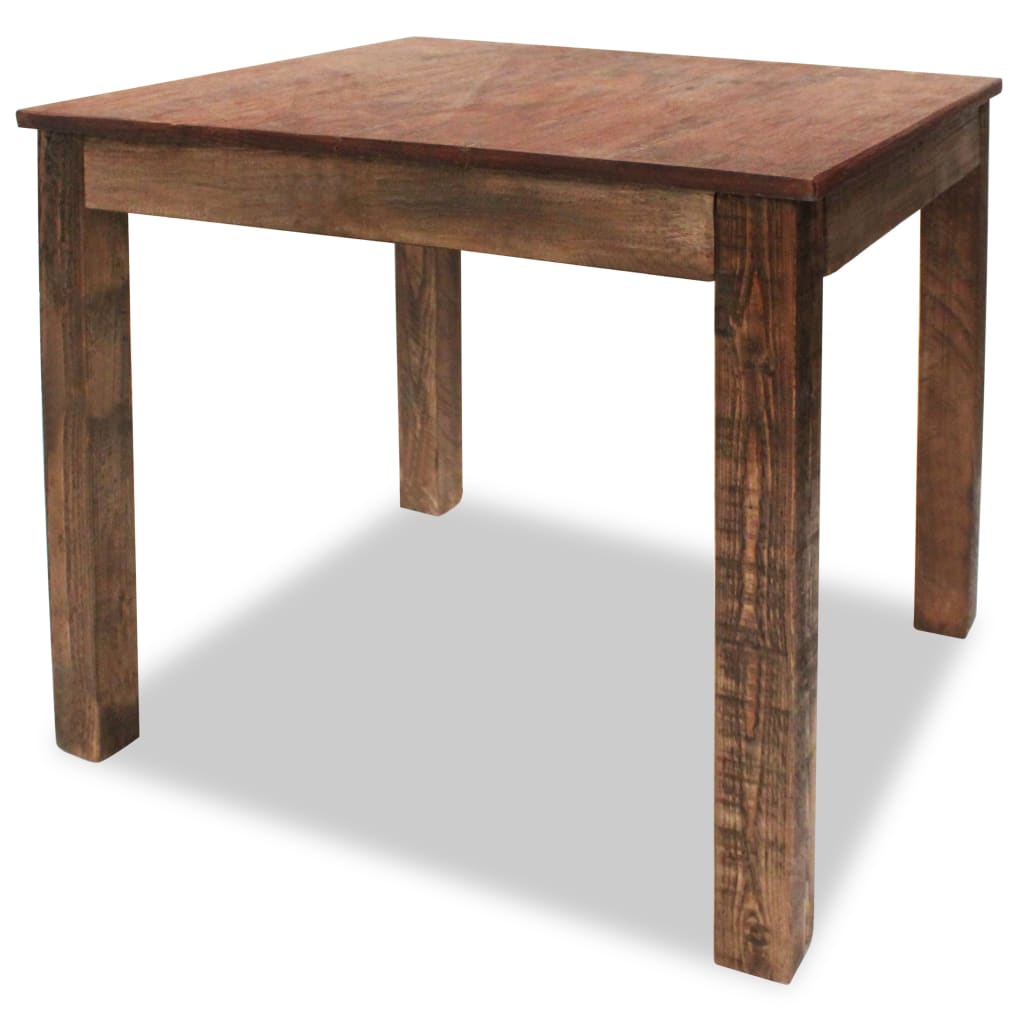 Vetonek Mesa de comedor de madera reciclada mixta 82x80x76 cm