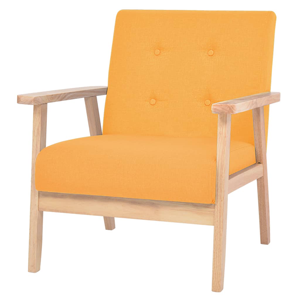 Vetonek Sillón de tela amarillo