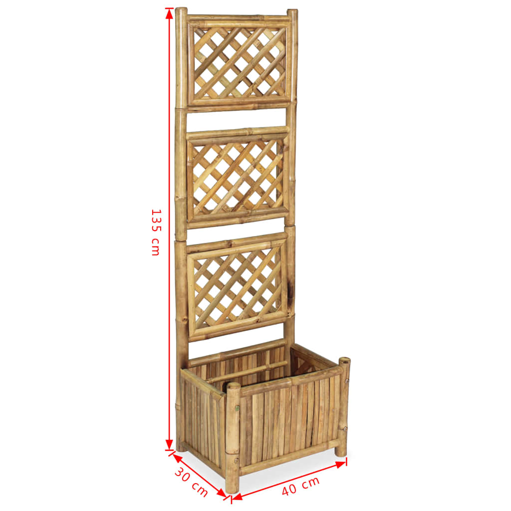 Garden planter with bamboo trellis 40 cm v6792 - Vetonek
