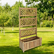 Garden planter with bamboo trellis 70 cm v6808 Vetonek